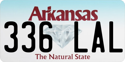 AR license plate 336LAL