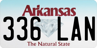 AR license plate 336LAN
