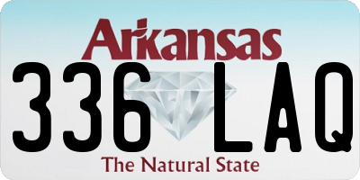AR license plate 336LAQ