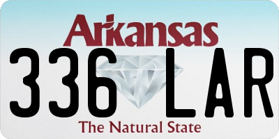 AR license plate 336LAR