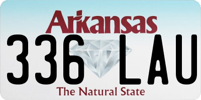 AR license plate 336LAU