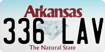 AR license plate 336LAV