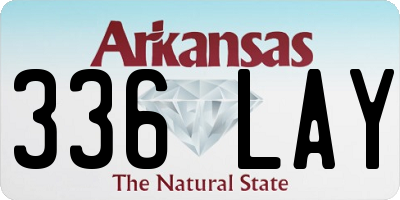 AR license plate 336LAY