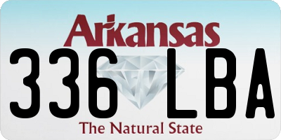 AR license plate 336LBA
