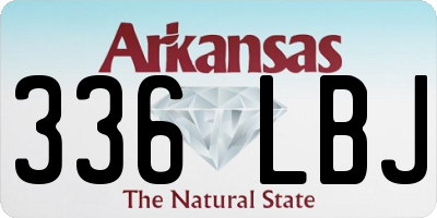 AR license plate 336LBJ