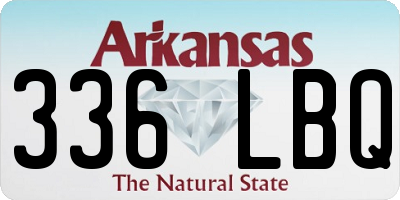 AR license plate 336LBQ