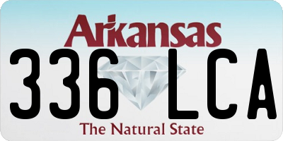 AR license plate 336LCA