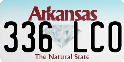 AR license plate 336LCO