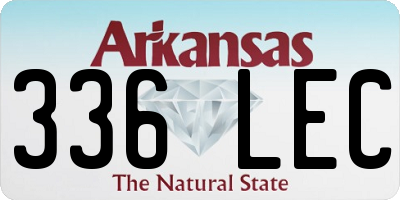 AR license plate 336LEC