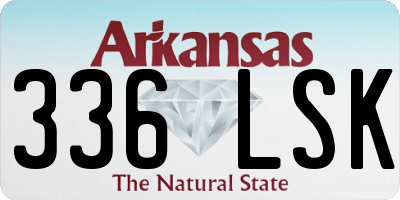 AR license plate 336LSK