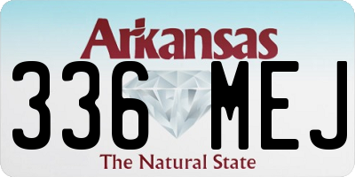 AR license plate 336MEJ