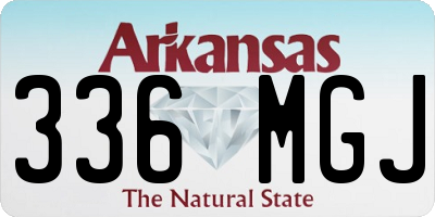 AR license plate 336MGJ