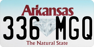 AR license plate 336MGQ