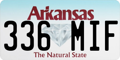 AR license plate 336MIF