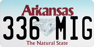 AR license plate 336MIG