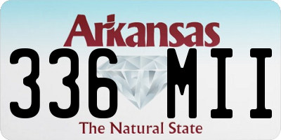 AR license plate 336MII