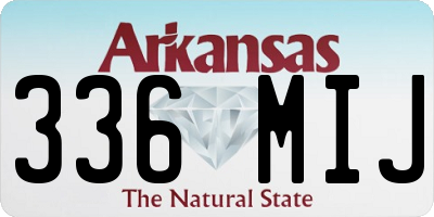 AR license plate 336MIJ