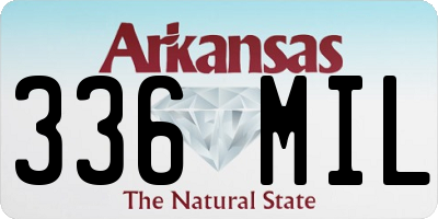 AR license plate 336MIL