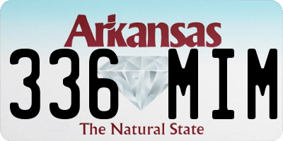 AR license plate 336MIM