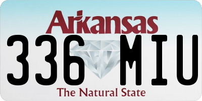 AR license plate 336MIU