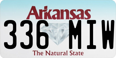 AR license plate 336MIW