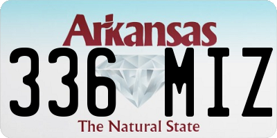 AR license plate 336MIZ