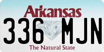 AR license plate 336MJN