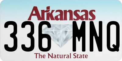AR license plate 336MNQ
