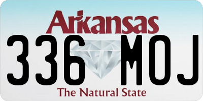 AR license plate 336MOJ