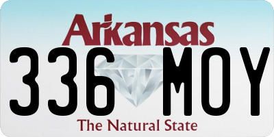 AR license plate 336MOY