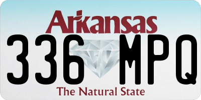 AR license plate 336MPQ