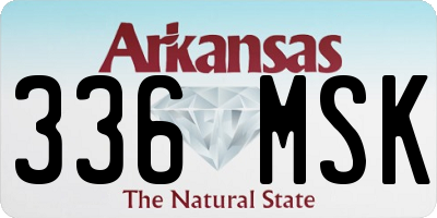 AR license plate 336MSK