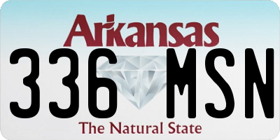 AR license plate 336MSN