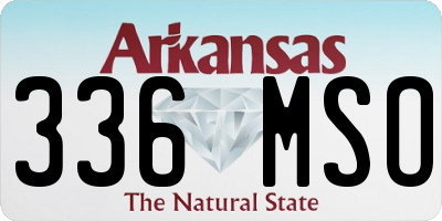 AR license plate 336MSO