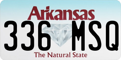 AR license plate 336MSQ