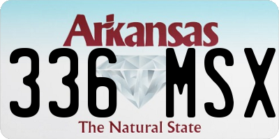 AR license plate 336MSX