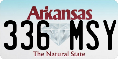 AR license plate 336MSY