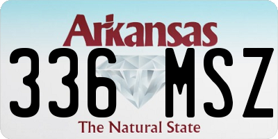 AR license plate 336MSZ