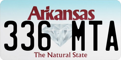 AR license plate 336MTA