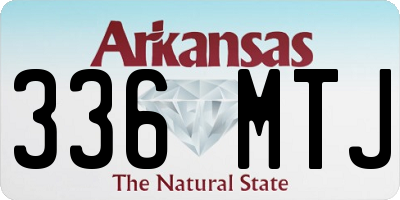 AR license plate 336MTJ