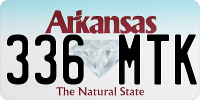 AR license plate 336MTK