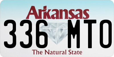 AR license plate 336MTO
