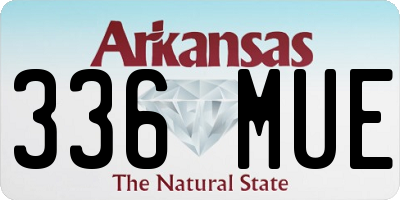 AR license plate 336MUE