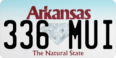 AR license plate 336MUI