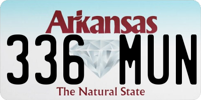 AR license plate 336MUN
