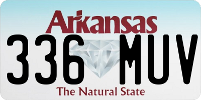 AR license plate 336MUV