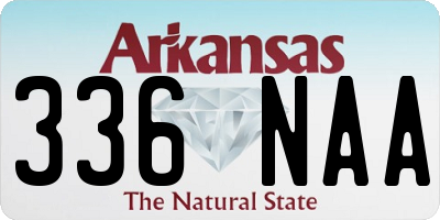 AR license plate 336NAA