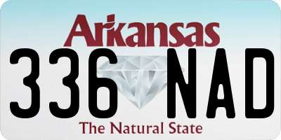 AR license plate 336NAD