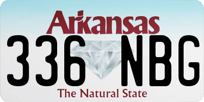 AR license plate 336NBG