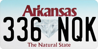 AR license plate 336NQK